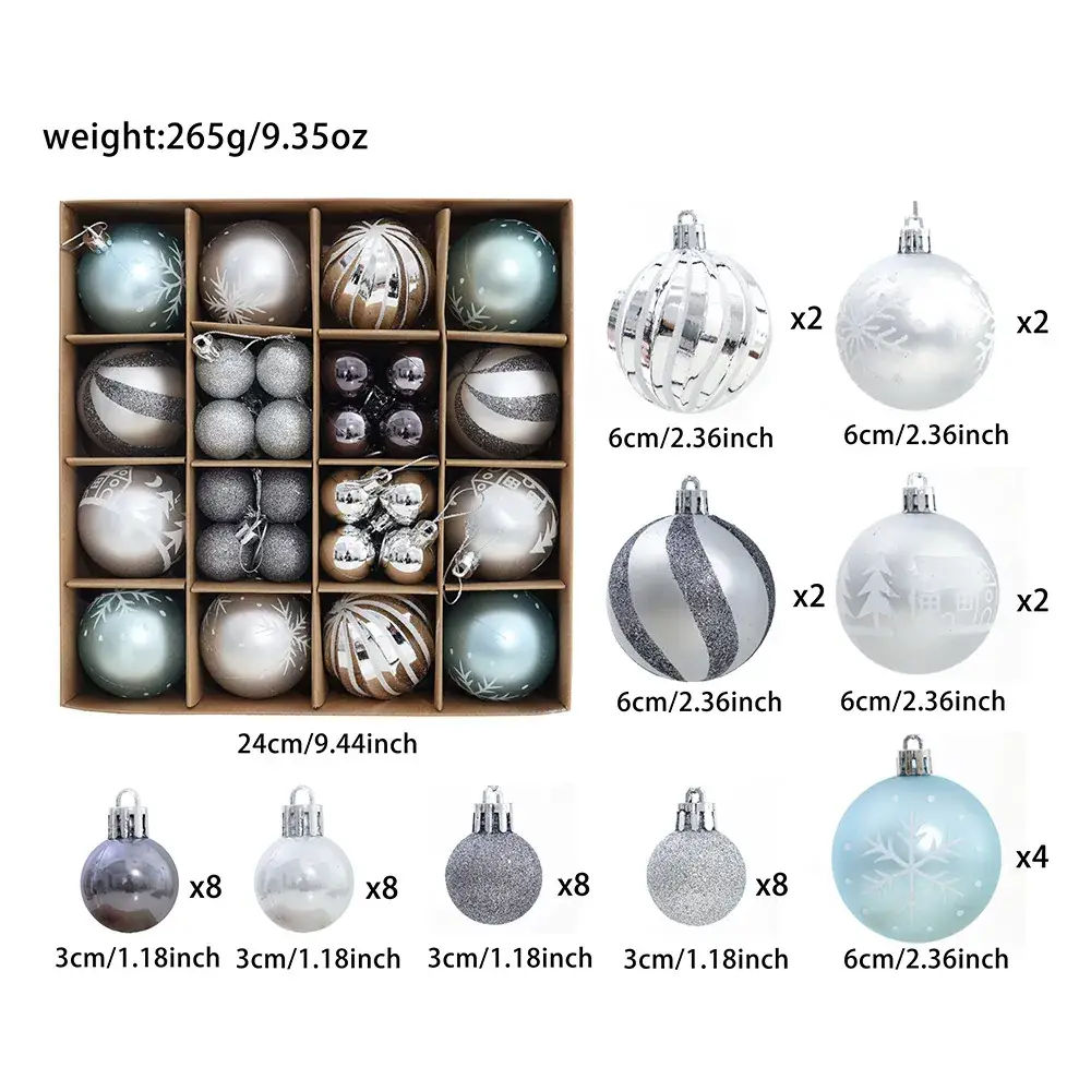 New Christmas Decoration Gift Box with Painted Balls