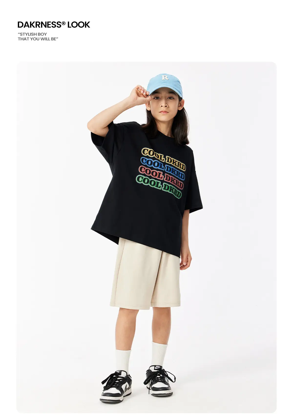 Solona Cool Dk Printed T-Shirt for Girls Boys Summer Loose Fit — feature 14