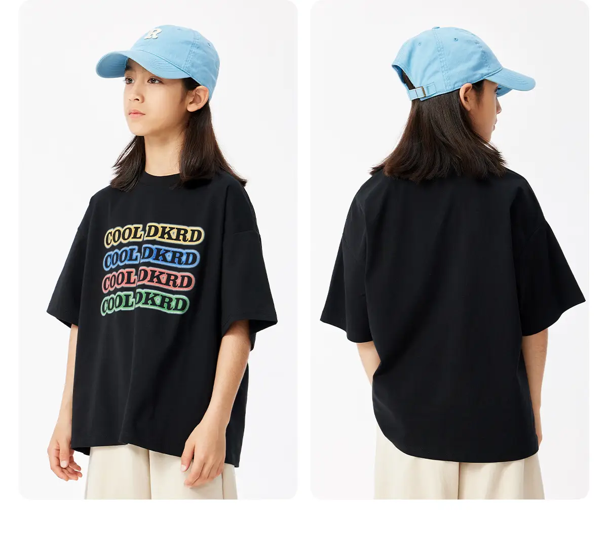 Solona Cool Dk Printed T-Shirt for Girls Boys Summer Loose Fit — feature 19