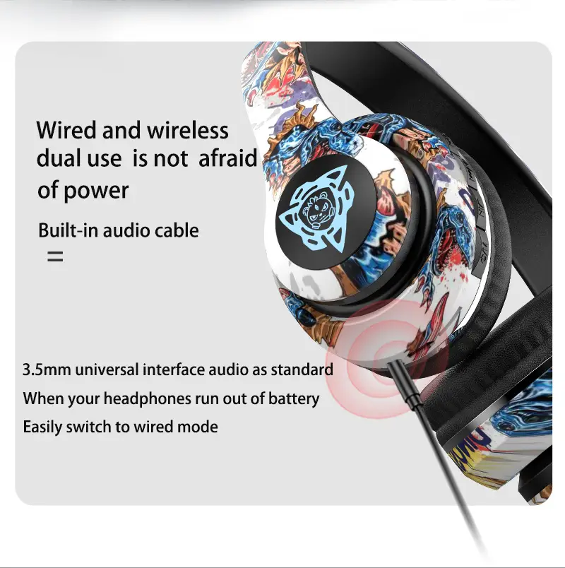True Wireless Bluetooth Headset P35 Cross Border Graffiti Design β feature 11
