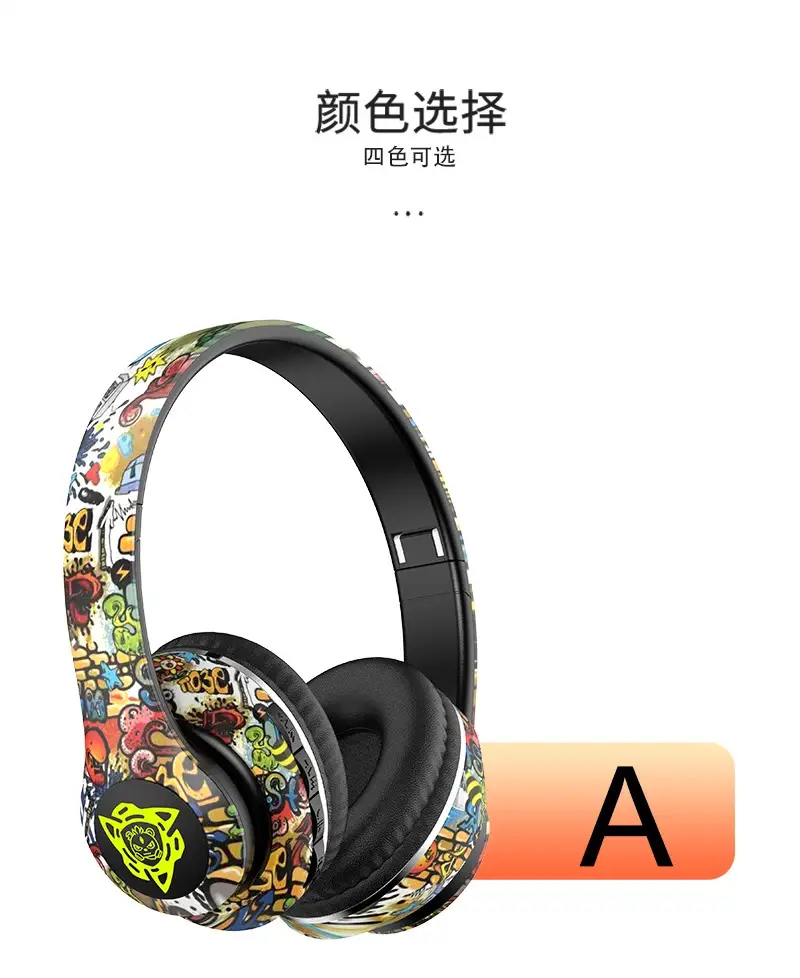 True Wireless Bluetooth Headset P35 Cross Border Graffiti Design