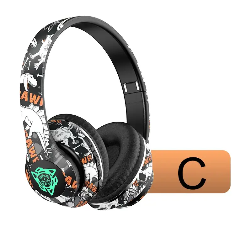True Wireless Bluetooth Headset P35 Cross Border Graffiti Design - Image 3