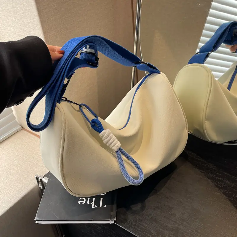 Women Crossbody Bag Cream Nylon 2024 New - Image 6