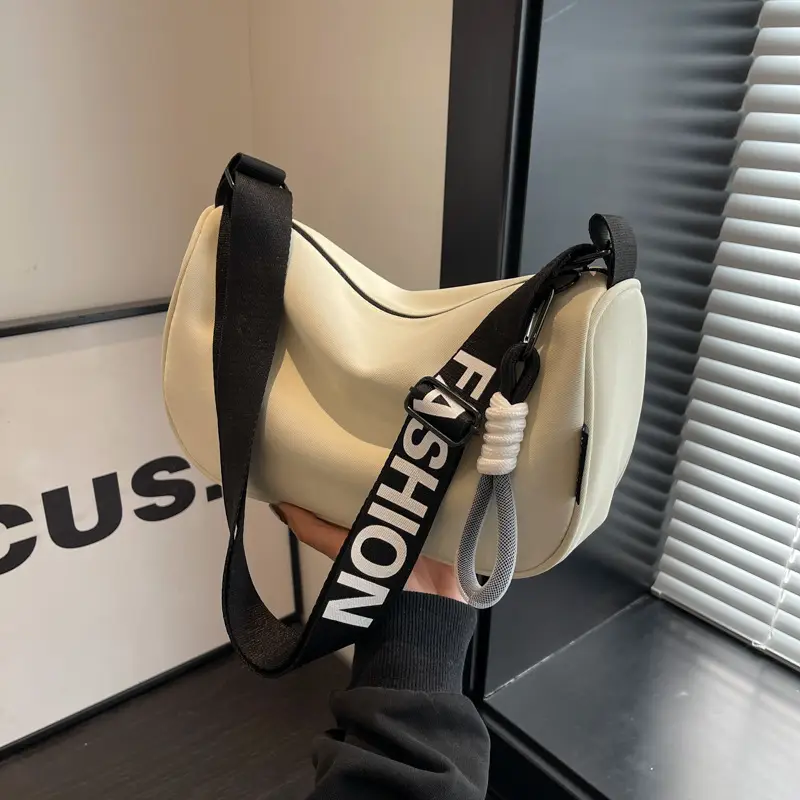Women Crossbody Bag Cream Nylon 2024 New - Image 2
