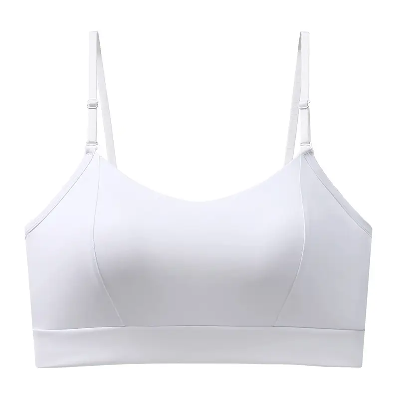 Strappy Bra with Built-In Chest Pads, Snug Fit, Comfortable, Summer Thin Style, Solid Color, Plus Size, Seamless, Beautiful Back Design