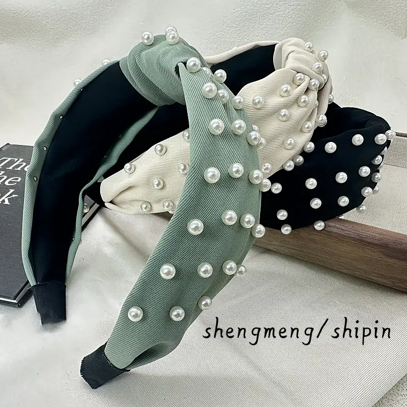 Pearl Beaded Cranial Top Headband for Women — feature 3