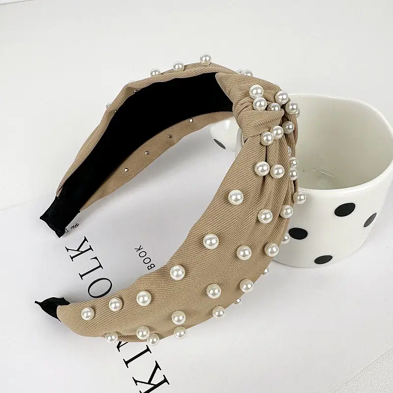 Pearl Beaded Cranial Top Headband for Women - Image 6