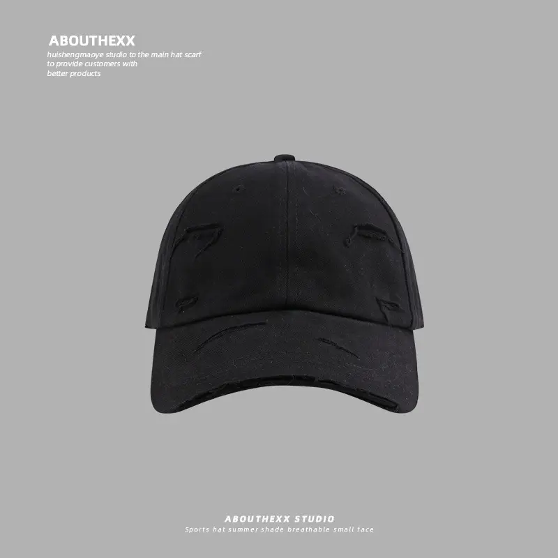 Men Ripped Baseball Cap Grey Unisex 2024 - Image 2