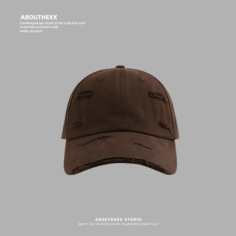 Men Ripped Baseball Cap Grey Unisex 2024 - Image 4