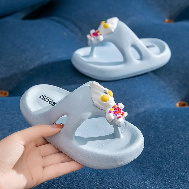 Ultraman Boys Cartoon Flip Flops Blue Light - Image 6