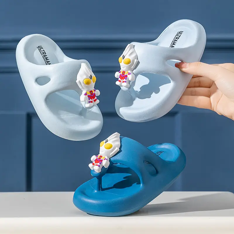 Ultraman Boys Cartoon Flip Flops Blue Light - Image 8