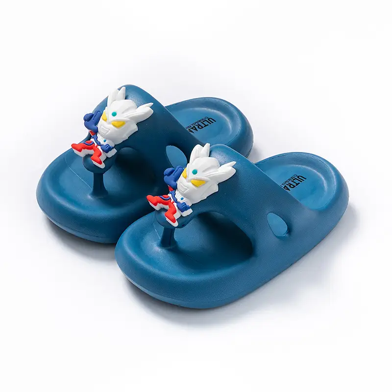 Ultraman Boys Cartoon Flip Flops Blue Light - Image 9