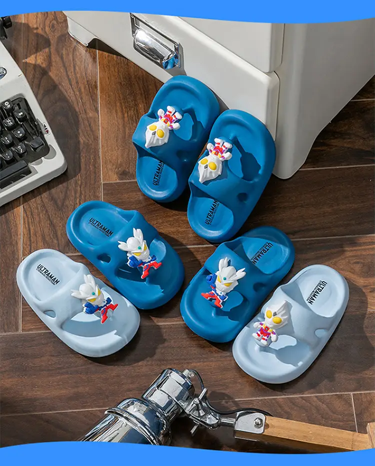 Ultraman Boys Cartoon Flip Flops Blue Light — feature 20