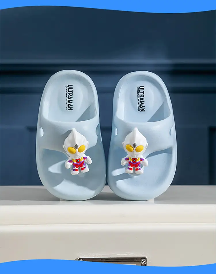 Ultraman Boys Cartoon Flip Flops Blue Light — feature 21