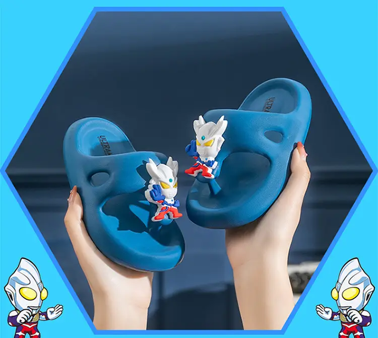 Ultraman Boys Cartoon Flip Flops Blue Light — feature 23