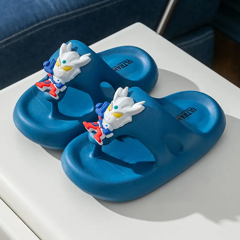 Ultraman Boys Cartoon Flip Flops Blue Light - Image 2