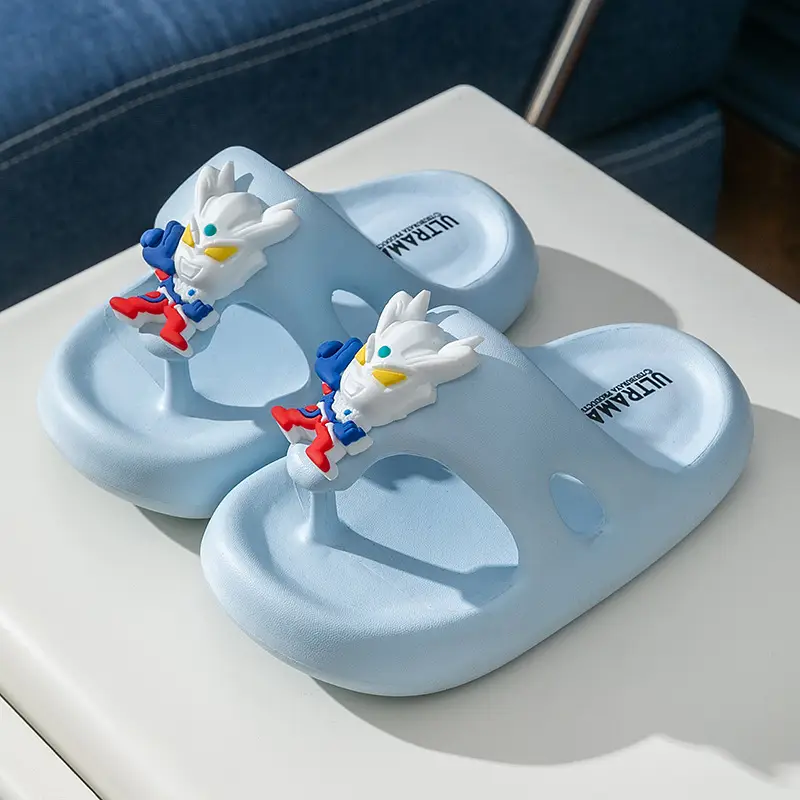 Ultraman Boys Cartoon Flip Flops Blue Light - Image 3