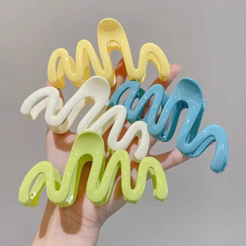 Wavy Hair Clip for Girls Yellow Blue - Image 10