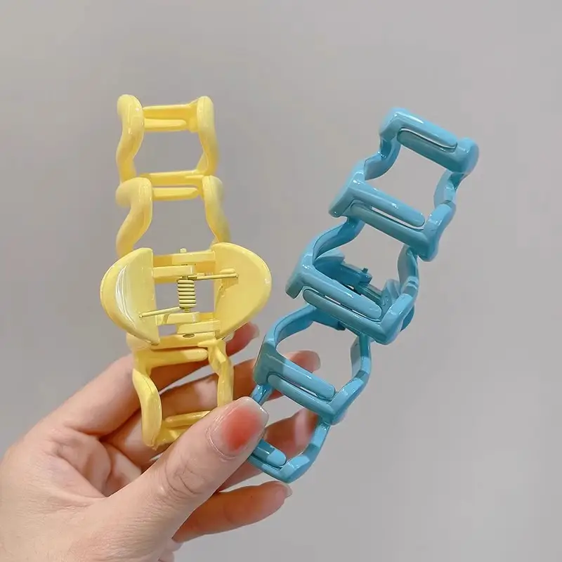 Wavy Hair Clip for Girls Yellow Blue - Image 12