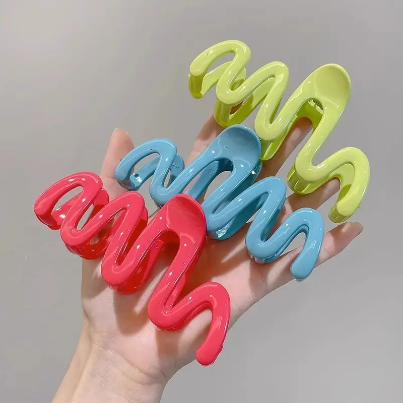 Wavy Hair Clip for Girls Yellow Blue - Image 13