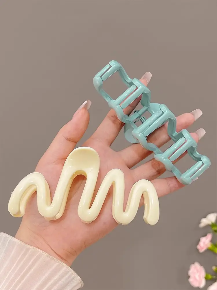 Wavy Hair Clip for Girls Yellow Blue — feature 7