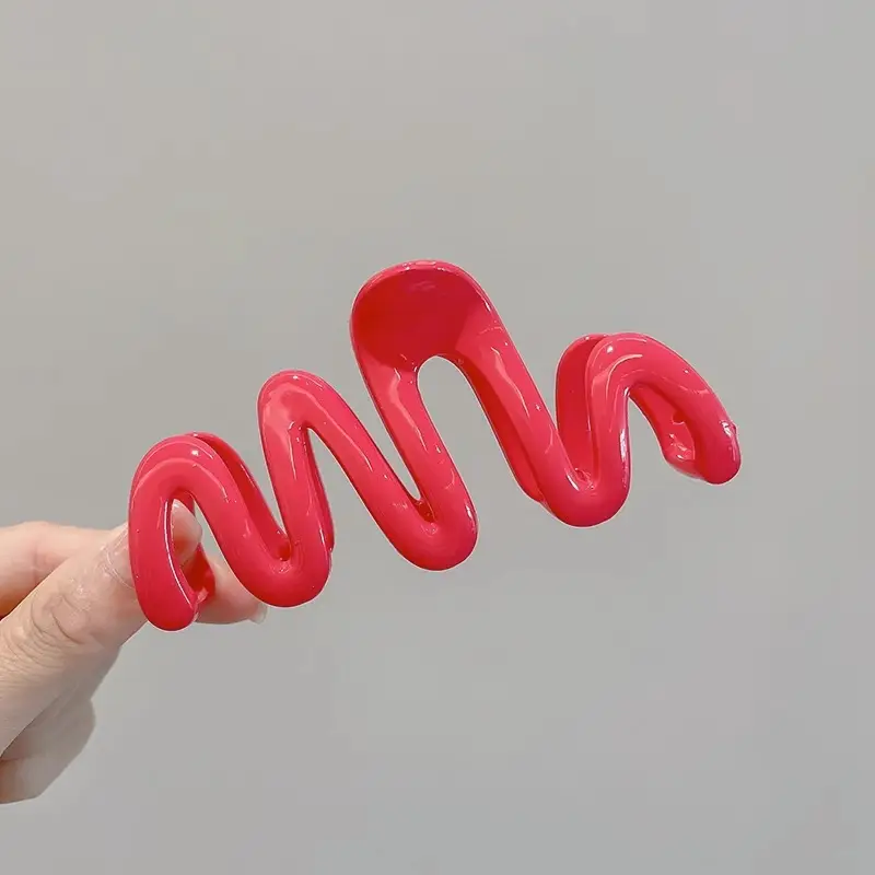 Wavy Hair Clip for Girls Yellow Blue - Image 3