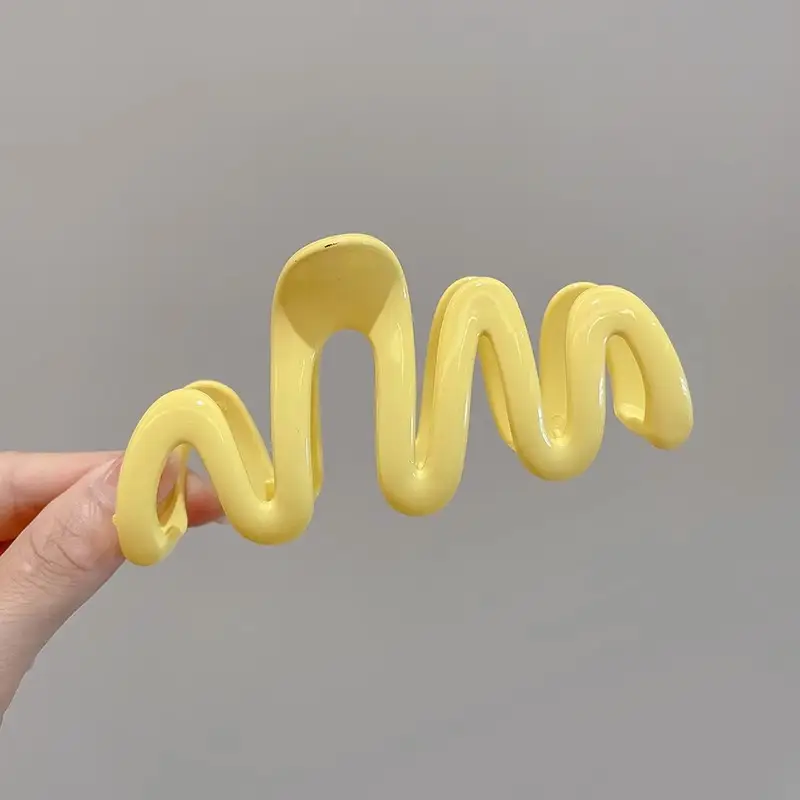 Wavy Hair Clip for Girls Yellow Blue - Image 5