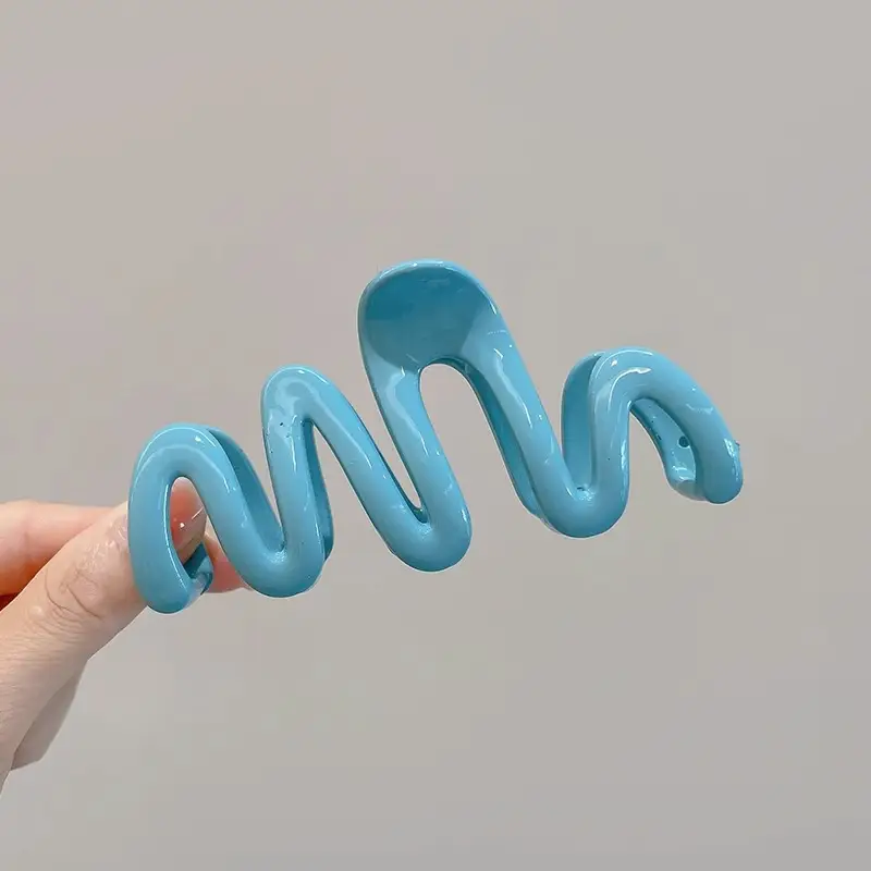 Wavy Hair Clip for Girls Yellow Blue - Image 6