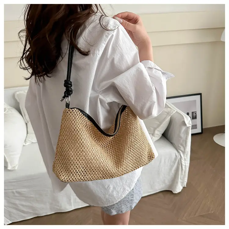 Beach Straw Shoulder Bag 2024 Western Style — feature 14