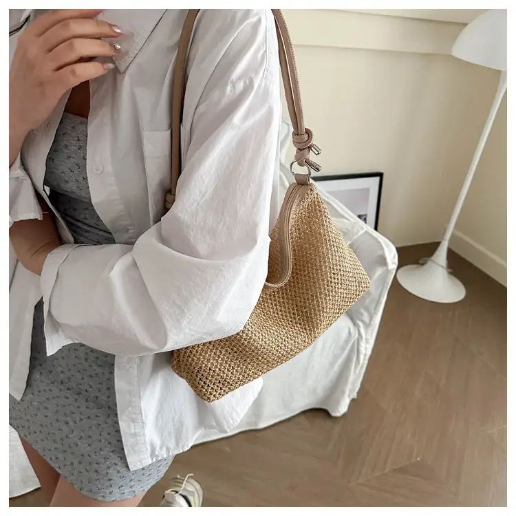 Beach Straw Shoulder Bag 2024 Western Style — feature 16