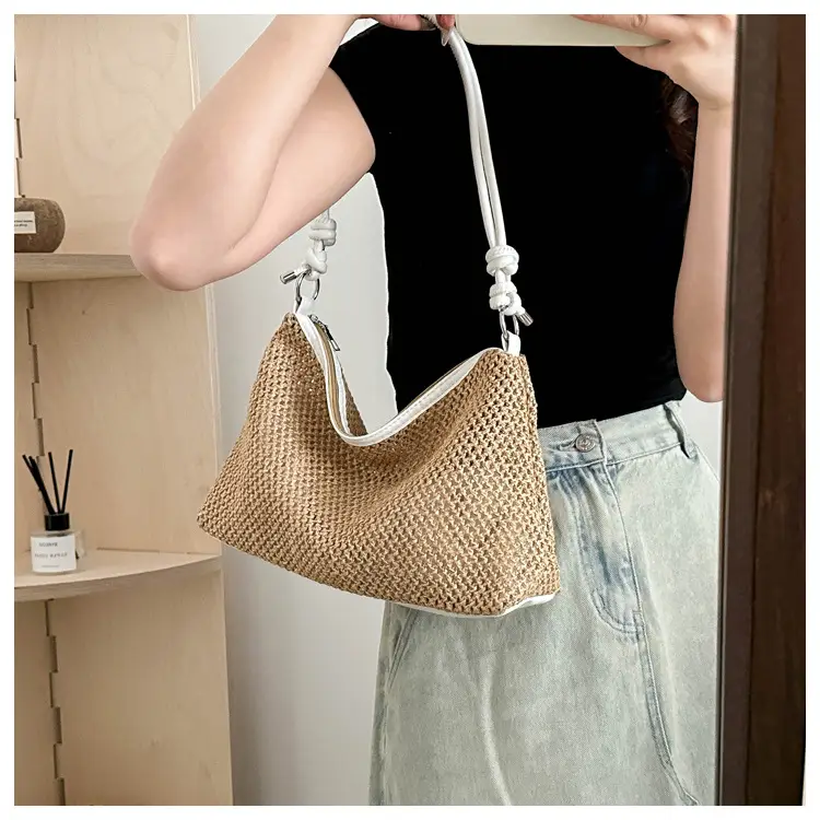 Beach Straw Shoulder Bag 2024 Western Style — feature 17