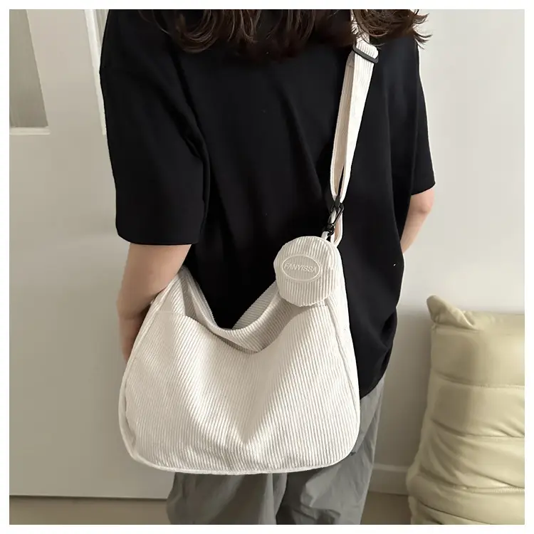 Corduroy Shoulder Crossbody Bag Women Brown 2024 - Image 10