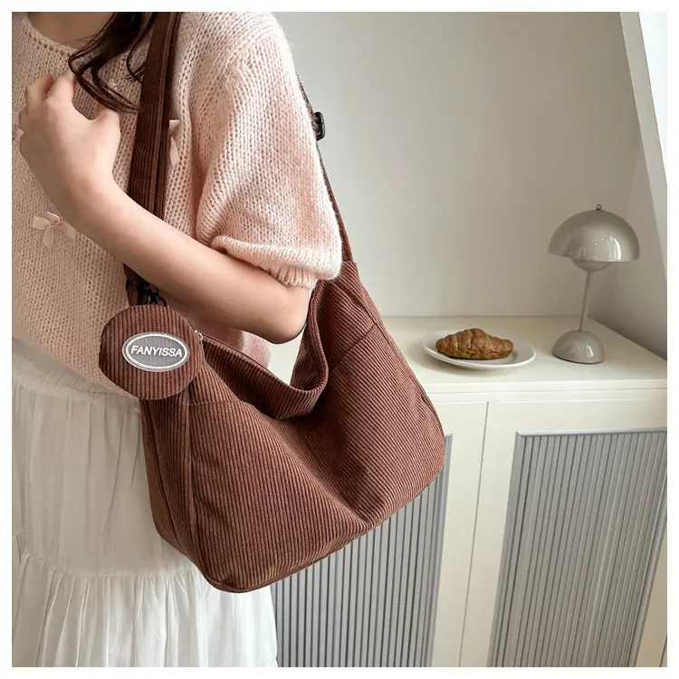 Corduroy Shoulder Crossbody Bag Women Brown 2024 — feature 10