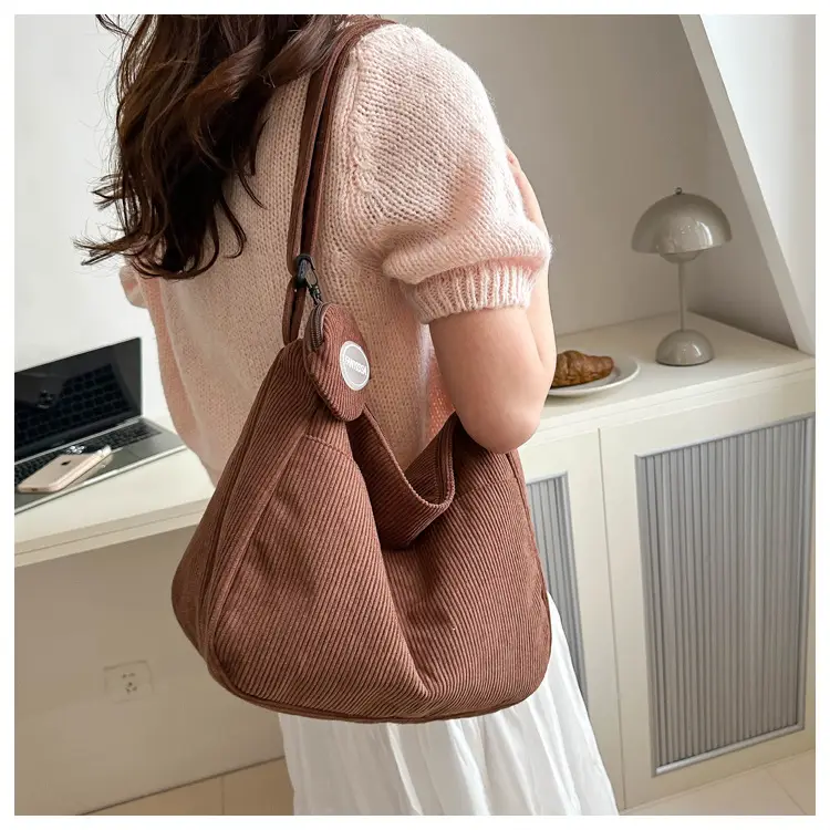 Corduroy Shoulder Crossbody Bag Women Brown 2024 — feature 11
