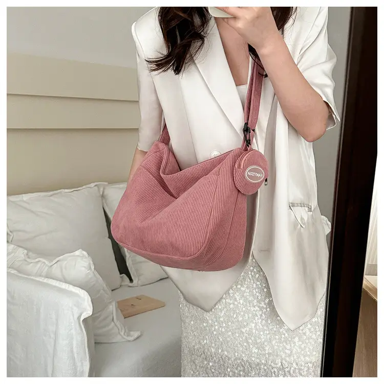 Corduroy Shoulder Crossbody Bag Women Brown 2024 — feature 17