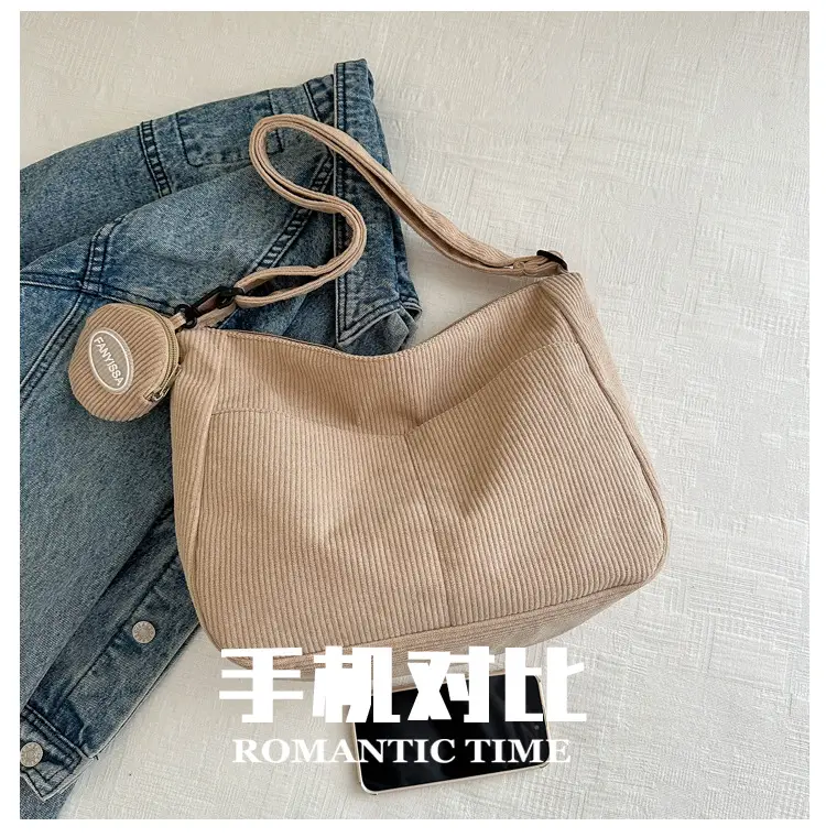 Corduroy Shoulder Crossbody Bag Women Brown 2024 — feature 6