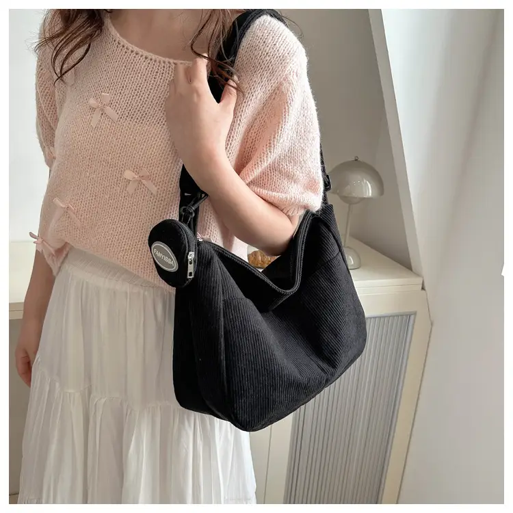 Corduroy Shoulder Crossbody Bag Women Brown 2024 — feature 8