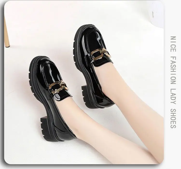 Women's Black Patent Leather Platform Loafers 2024 — feature 12