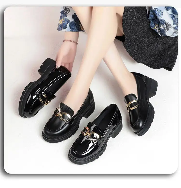 Women's Black Patent Leather Platform Loafers 2024 — feature 13
