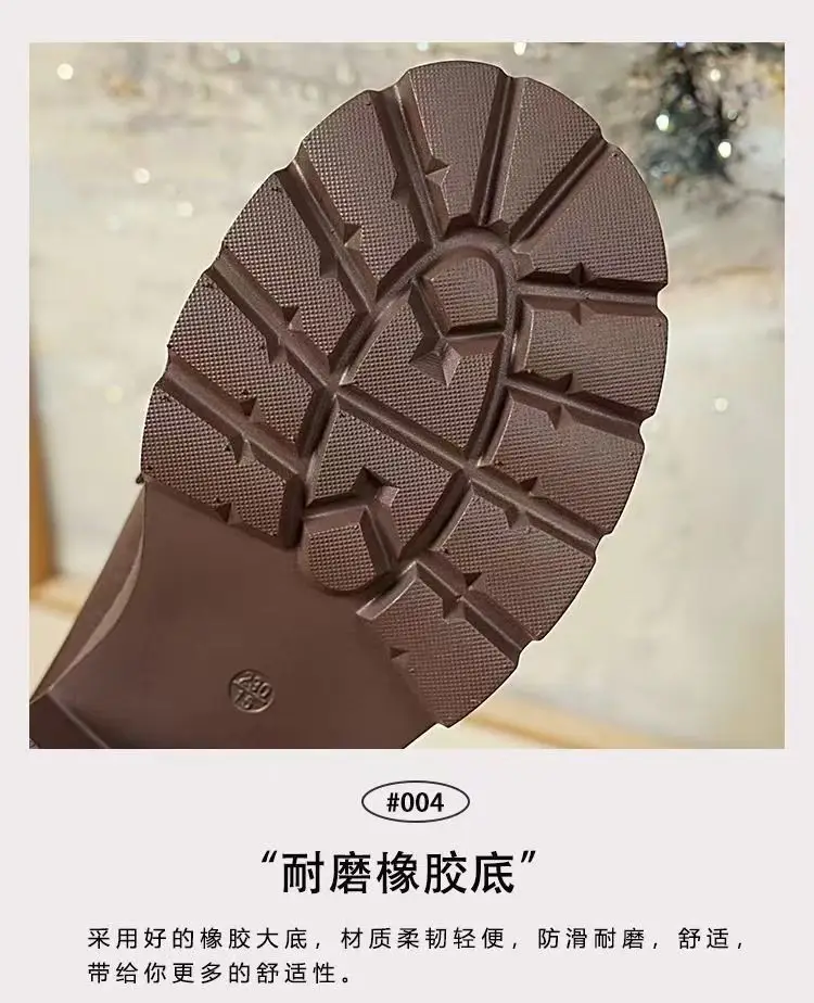 2024 New Women's Shoes Soft Leather All-match Small Leather Shoes for Students Thick-soled Increased Loafers British-style Slip-on Shoes — feature 6
