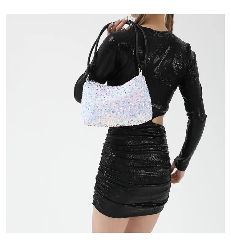 Sequin Shoulder Bag 2024 Summer New Textile Casual Stylish — feature 17