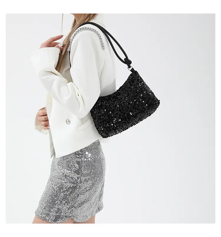 Sequin Shoulder Bag 2024 Summer New Textile Casual Stylish — feature 19