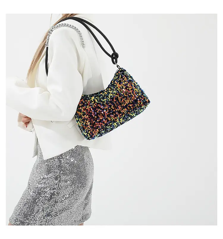Sequin Shoulder Bag 2024 Summer New Textile Casual Stylish — feature 20