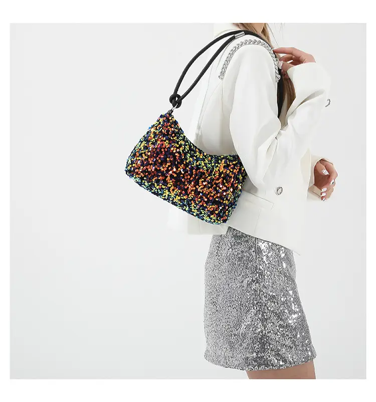 Sequin Shoulder Bag 2024 Summer New Textile Casual Stylish — feature 21