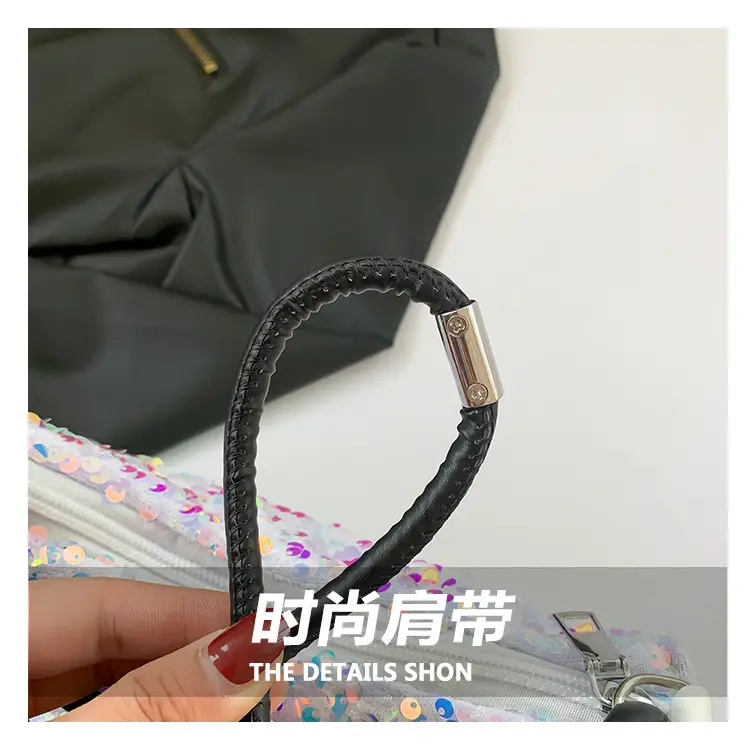 Sequin Shoulder Bag 2024 Summer New Textile Casual Stylish — feature 4