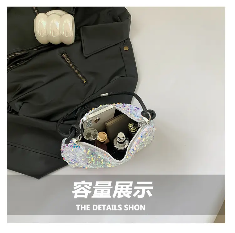 Sequin Shoulder Bag 2024 Summer New Textile Casual Stylish — feature 7