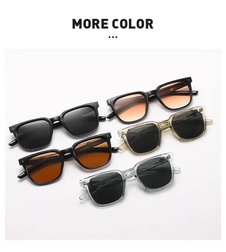 Women UV-Protect Square Sunglasses Black Brown β feature 1
