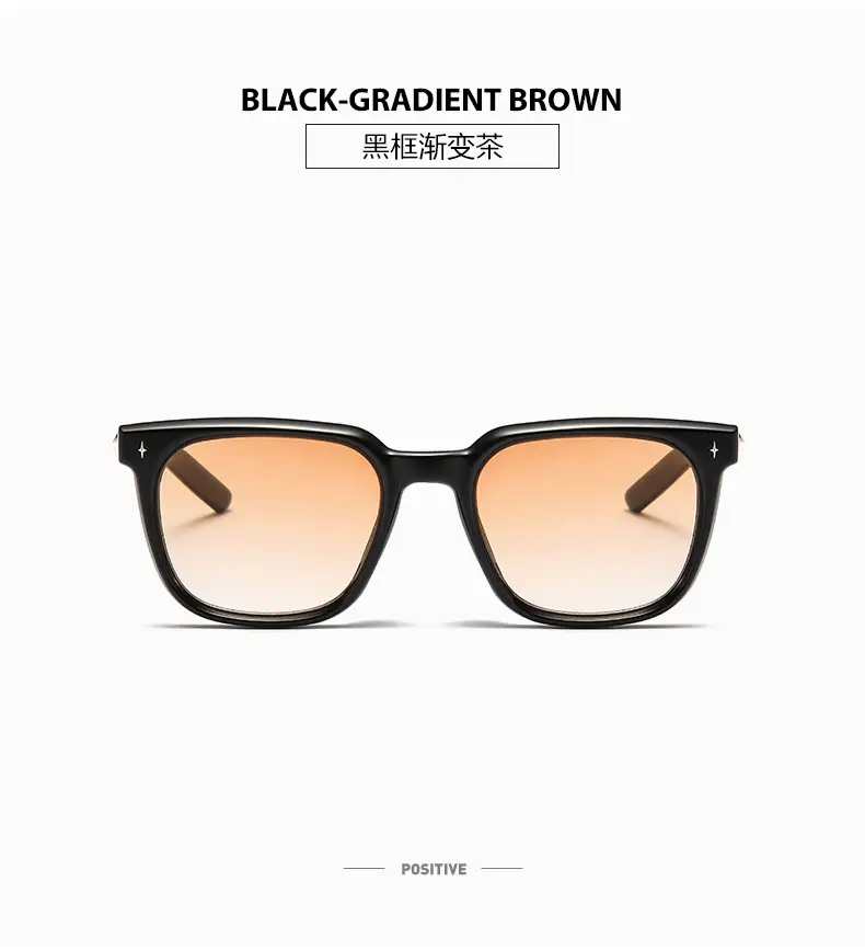 Women UV-Protect Square Sunglasses Black Brown β feature 11