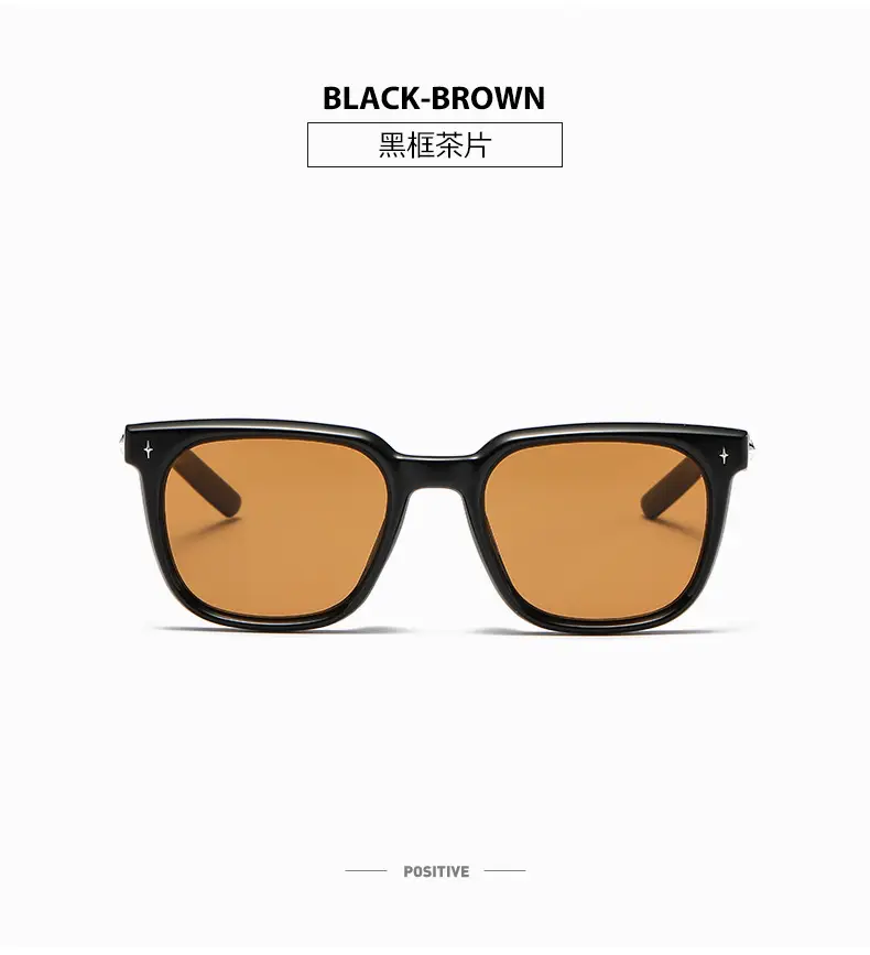 Women UV-Protect Square Sunglasses Black Brown β feature 9