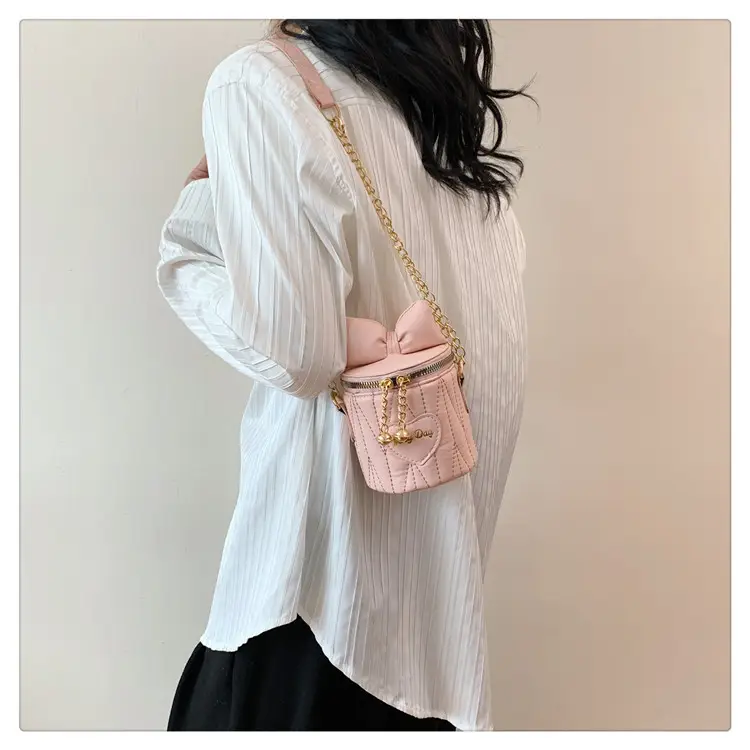 Korean Bow Chain Crossbody Bag Women Black 2024 — feature 11
